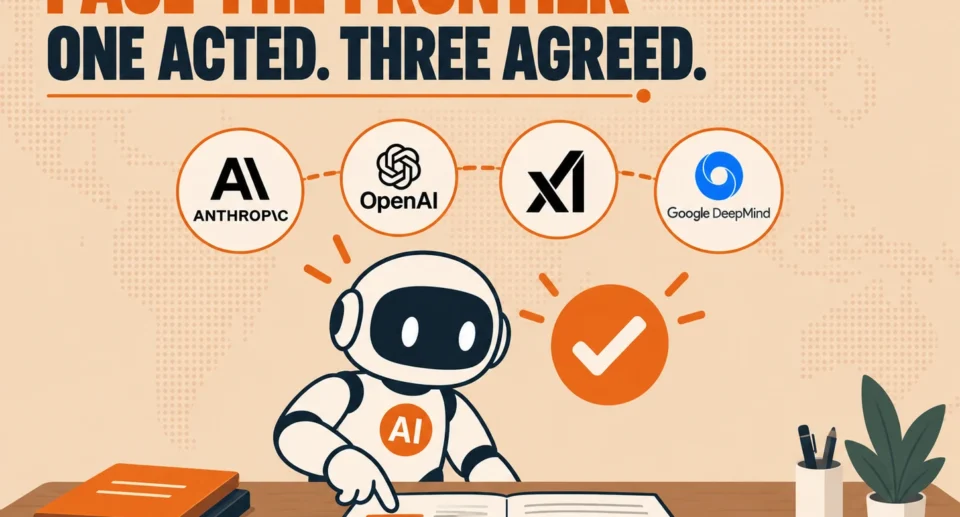 Pace the frontier AI slowdown pledge, one company acted while three just agreed